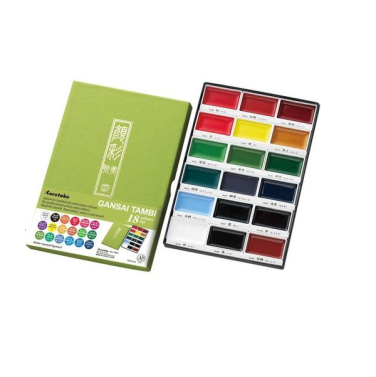 Kit Aquarela C/18 Gansai Tambi Mc2018v Kuretake